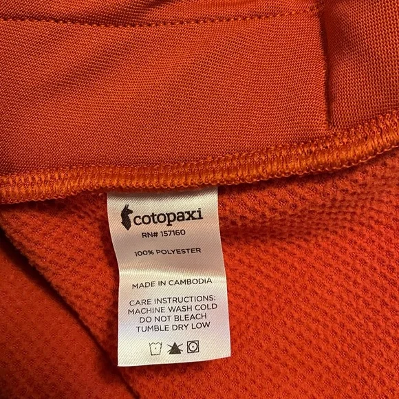 Cotopaxi/Abrazo Women’s NWOT Color block Plum/Cayenne Fleece Pullover Half-Zip S - Picture 6 of 6